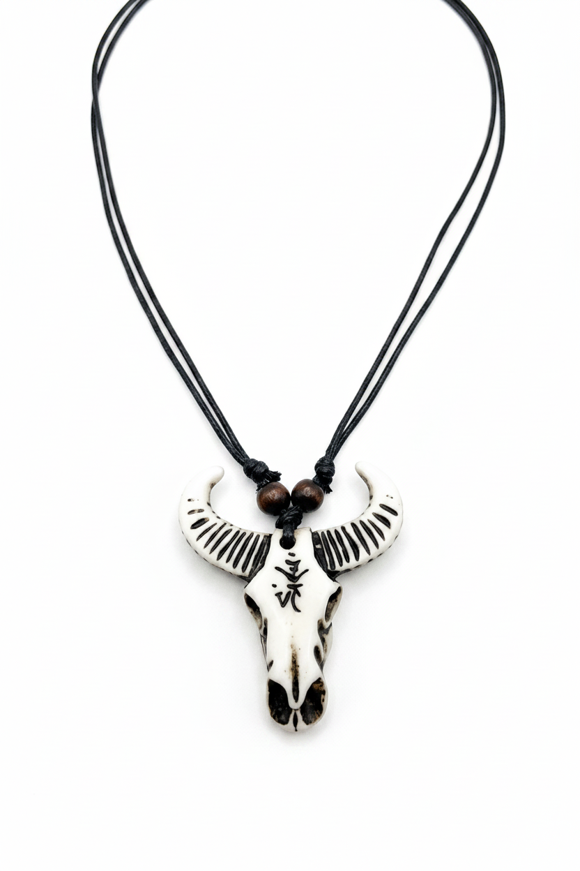 Collar calavera caprina