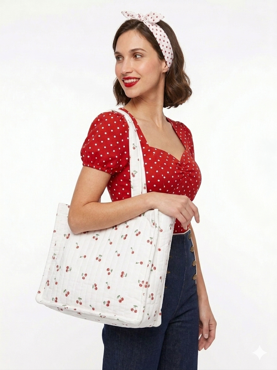Bolso grande cerezas