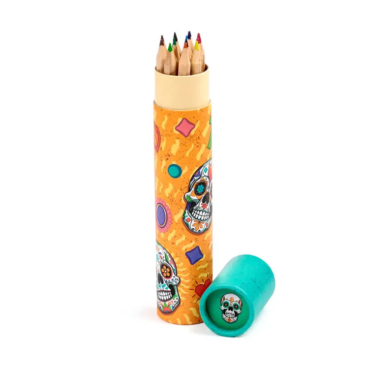 Lapices de colores dia de muertos