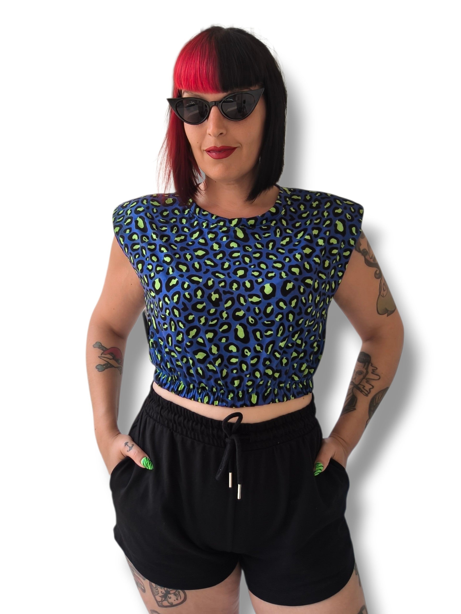 Top hombreras animal print