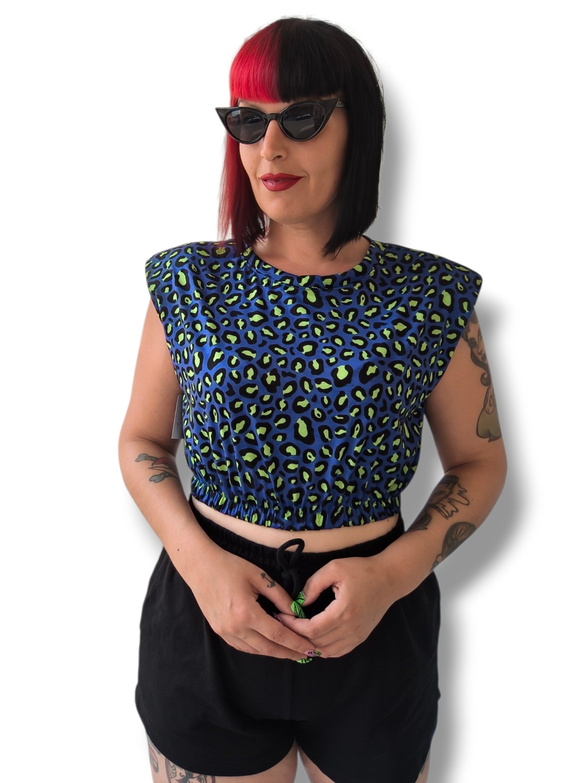 Top hombreras animal print