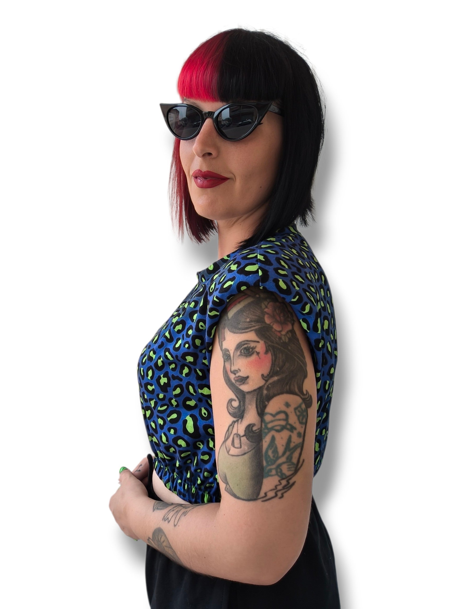 Top hombreras animal print