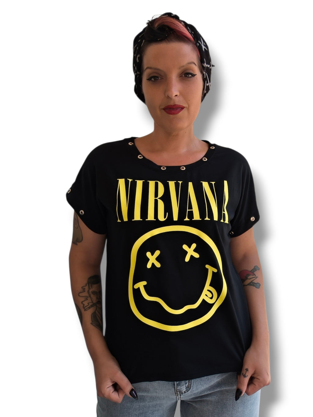 Camiseta Nirvana ojales