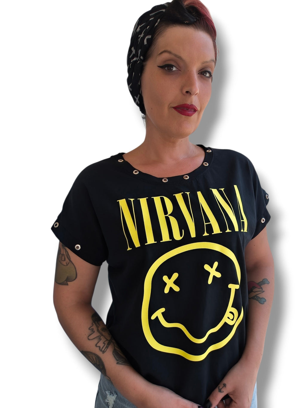 Camiseta Nirvana ojales
