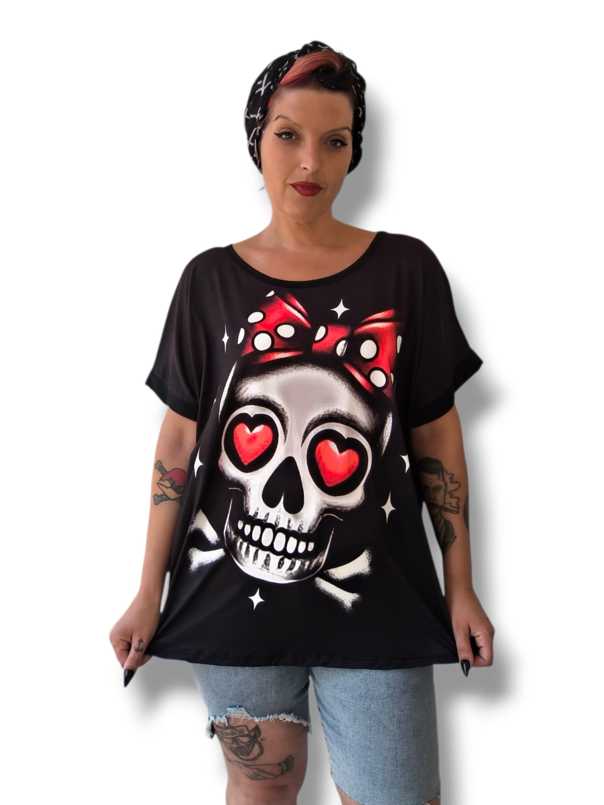 Camiseta calavera lacito