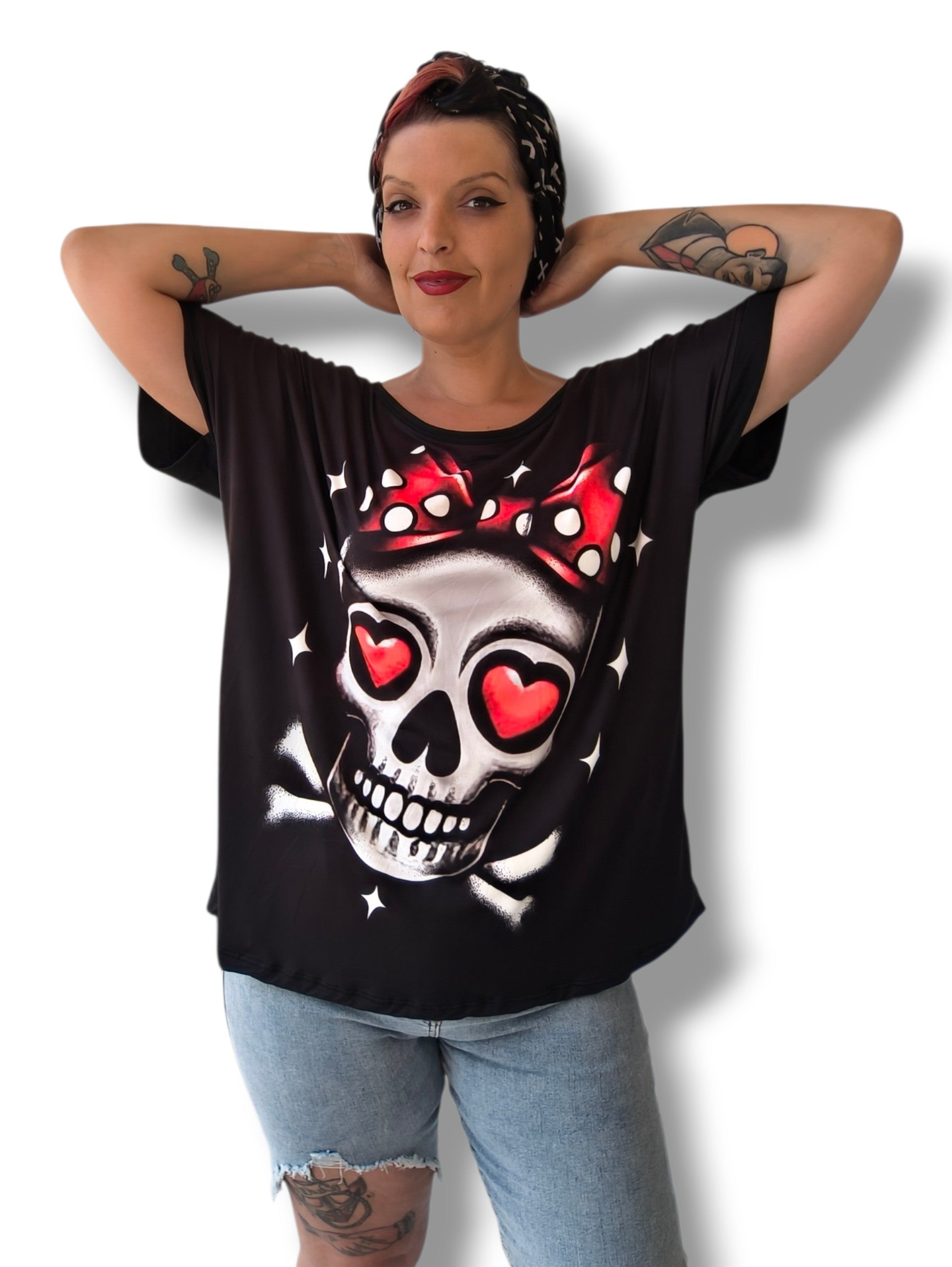 Camiseta calavera lacito