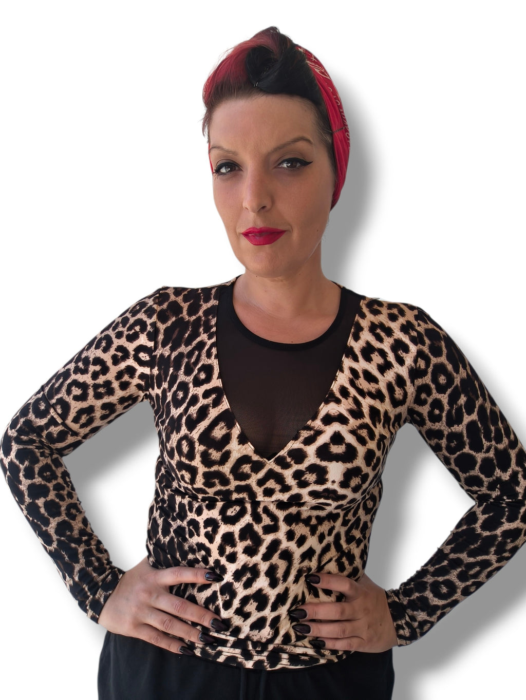 Camiseta Leopardo con transparencia