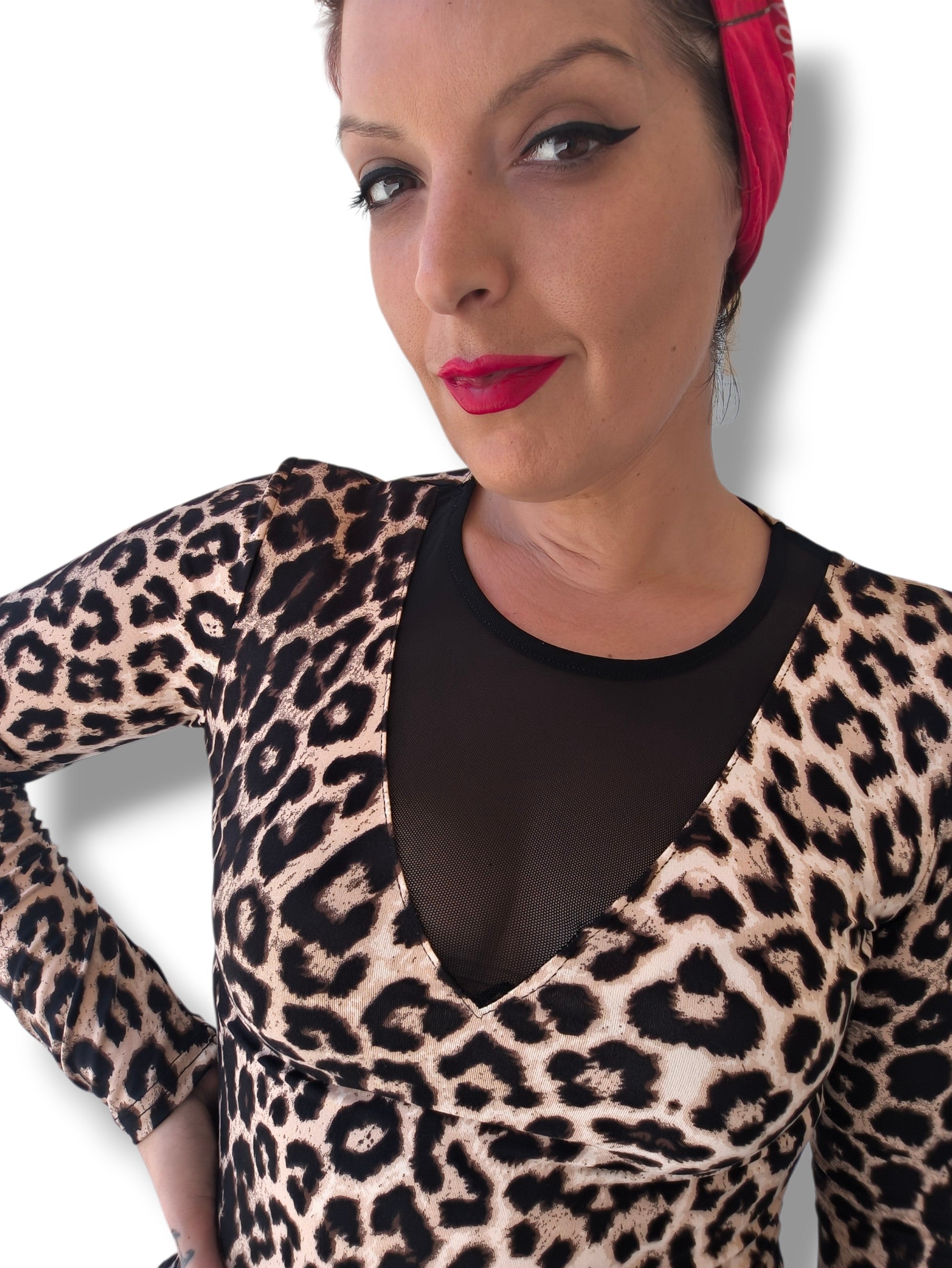 Camiseta Leopardo con transparencia