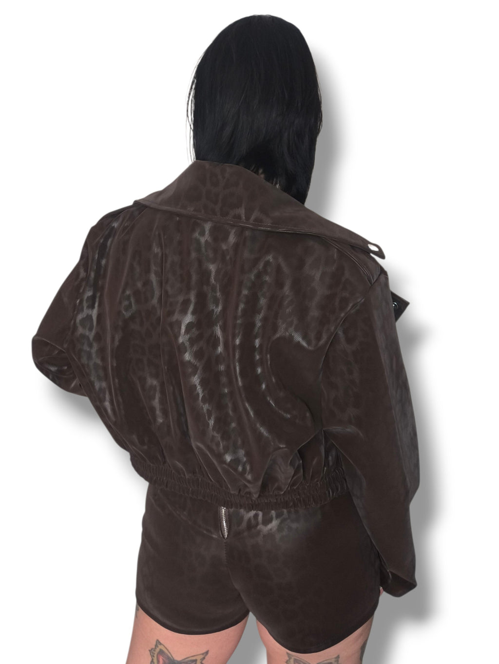 Biker estilo bomber leopardo