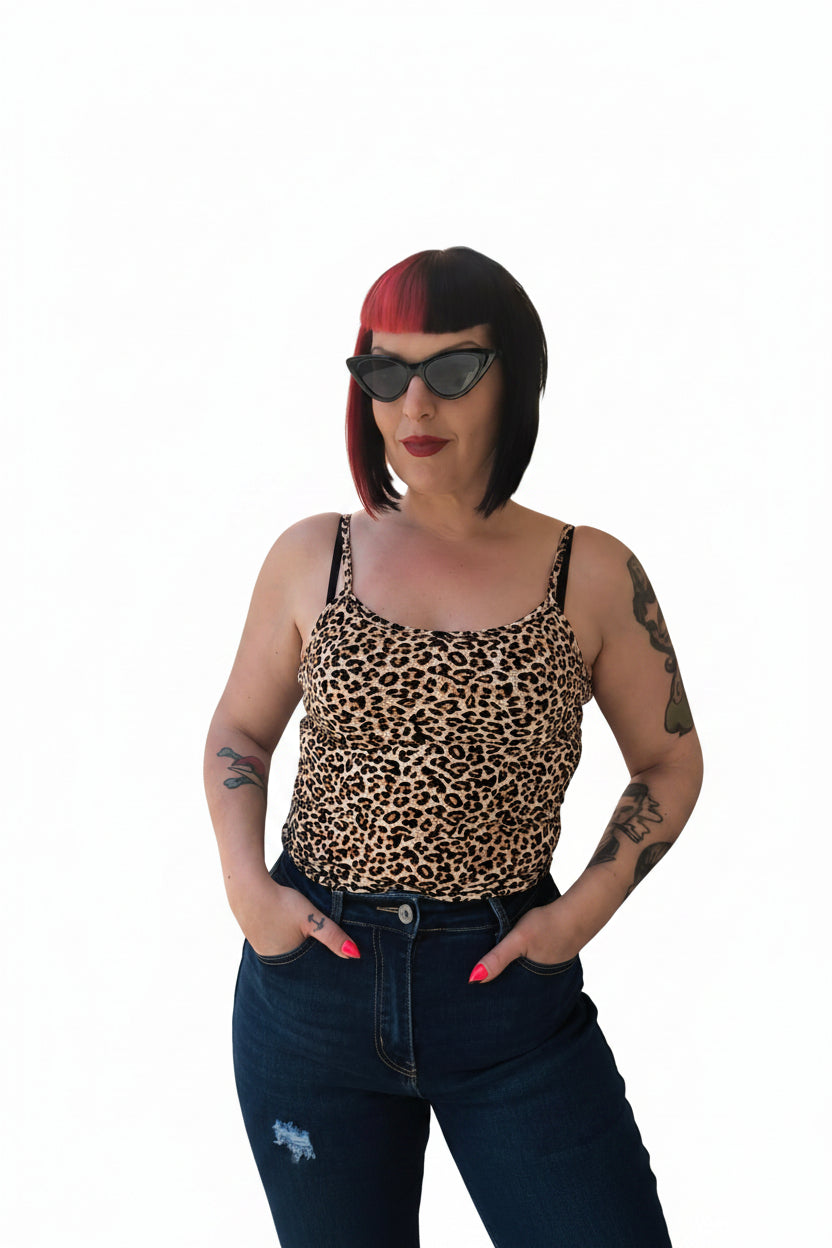 Camiseta tirantes leopardo