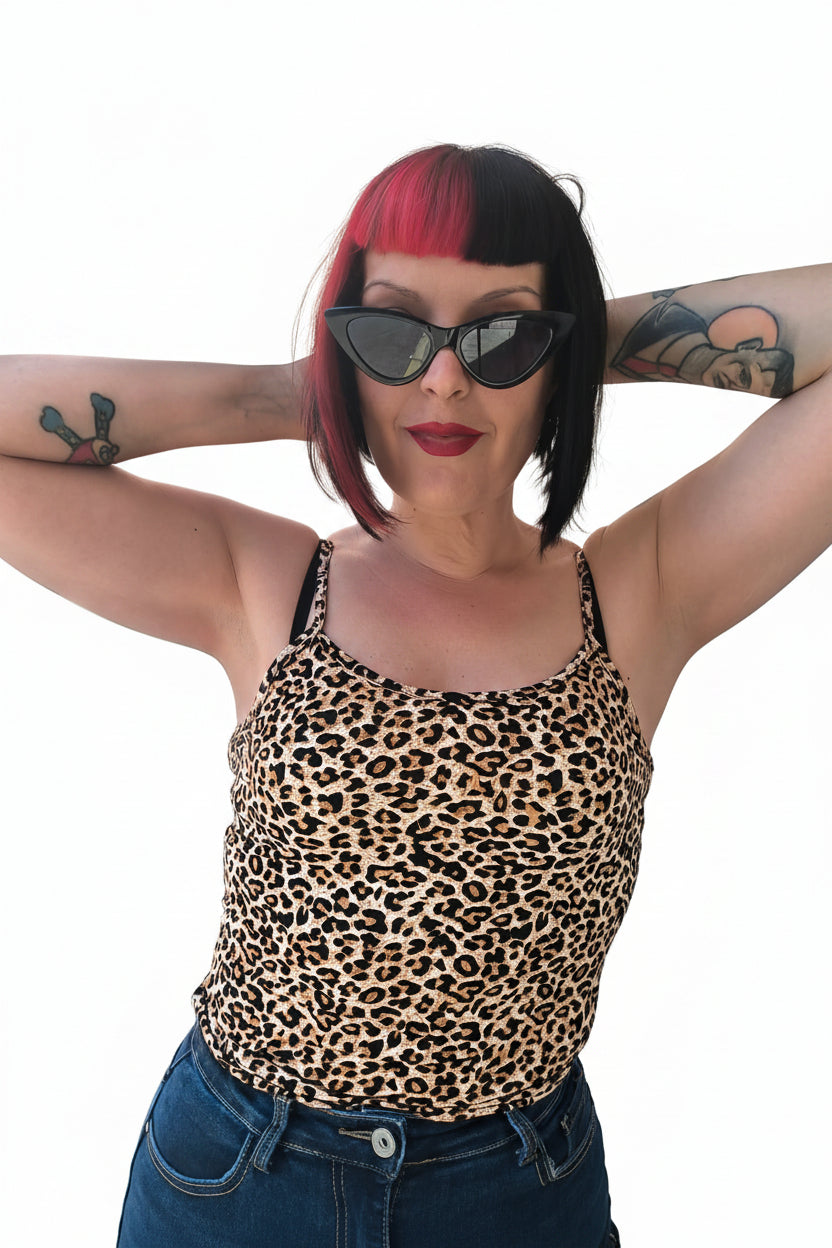 Camiseta tirantes leopardo