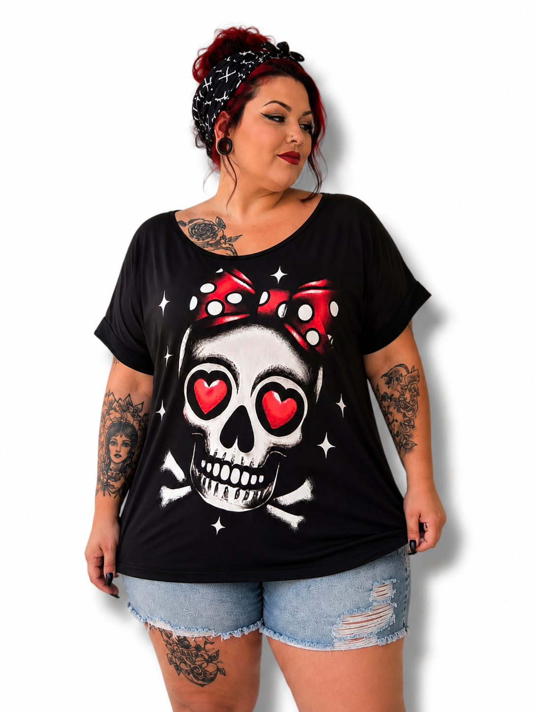 Camiseta calavera lacito