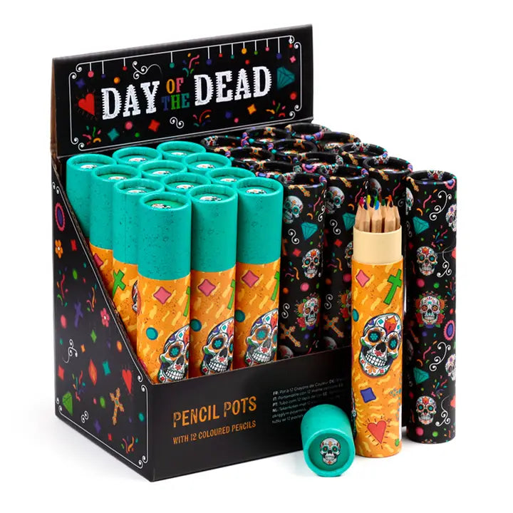 Lapices de colores dia de muertos
