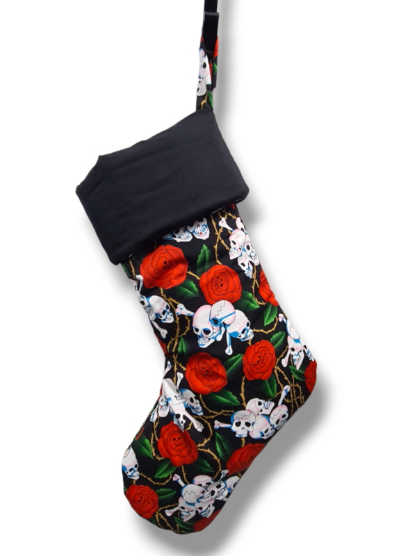 Calcetin navideño skull roses - Imagen 5