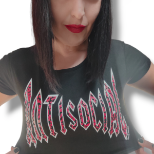 Camiseta antisocial leo rojo