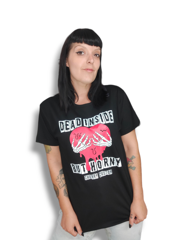 Camiseta dead inside negro UNISEX - Imagen 2