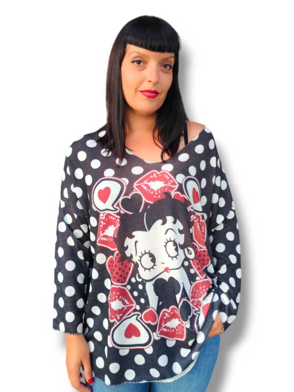 Jersey punto fino betty polka - Imagen 5