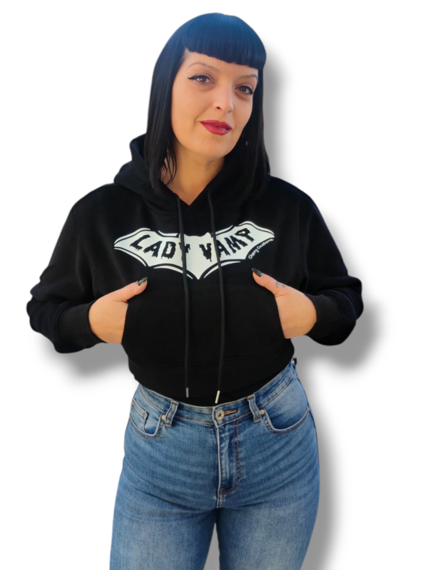 Sudadera corp lady vamp negro blanco - Imagen 2