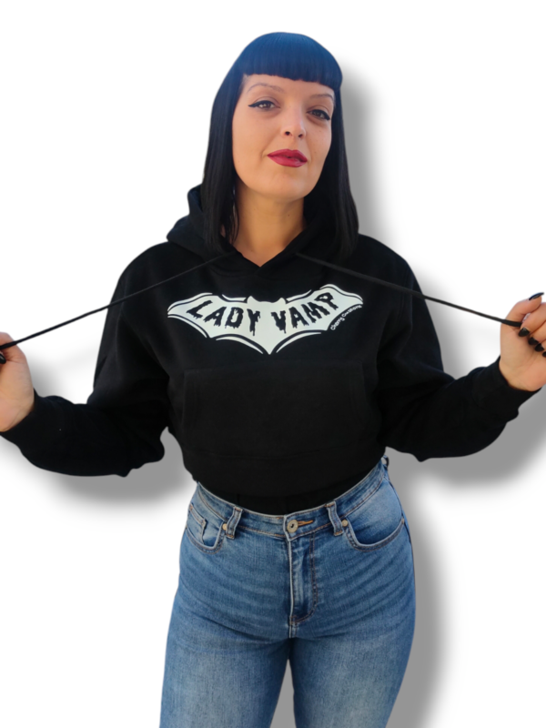 Sudadera corp lady vamp negro blanco