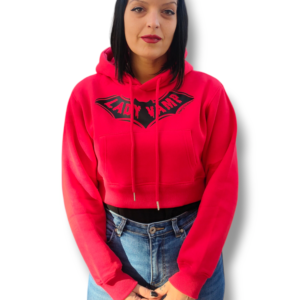 Sudadera crop lady vamp rojo negro