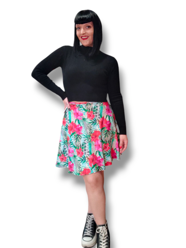 Falda floral print