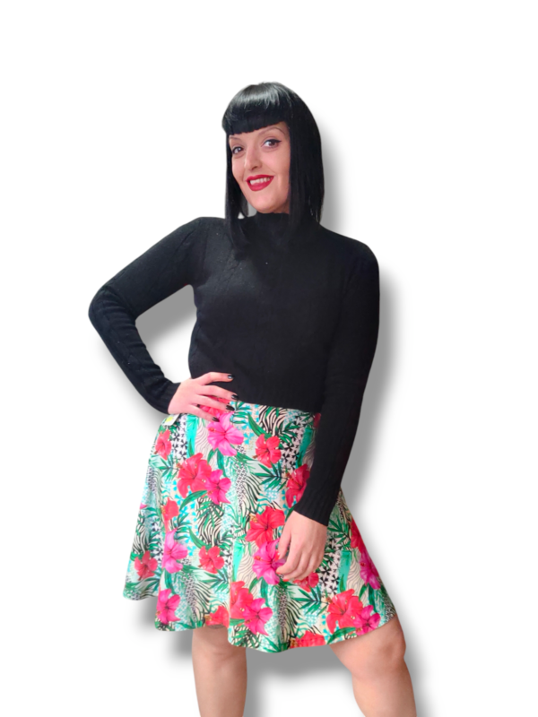 Falda floral print - Imagen 3